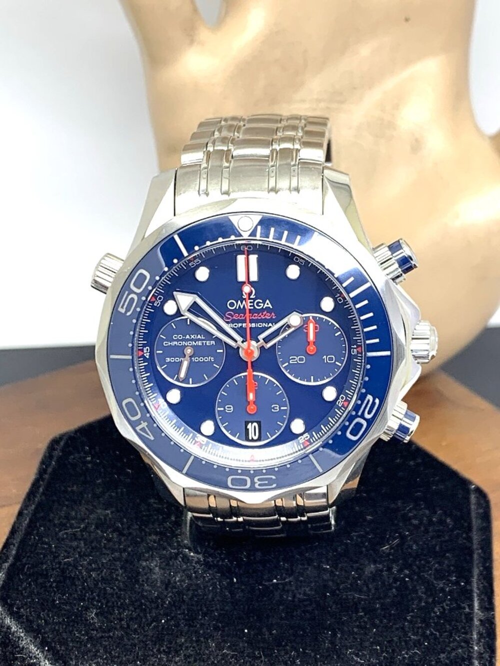 Omega Seamaster Men's Watch Swiss Automatic Blue Dial Stainless Steel 41.5mm